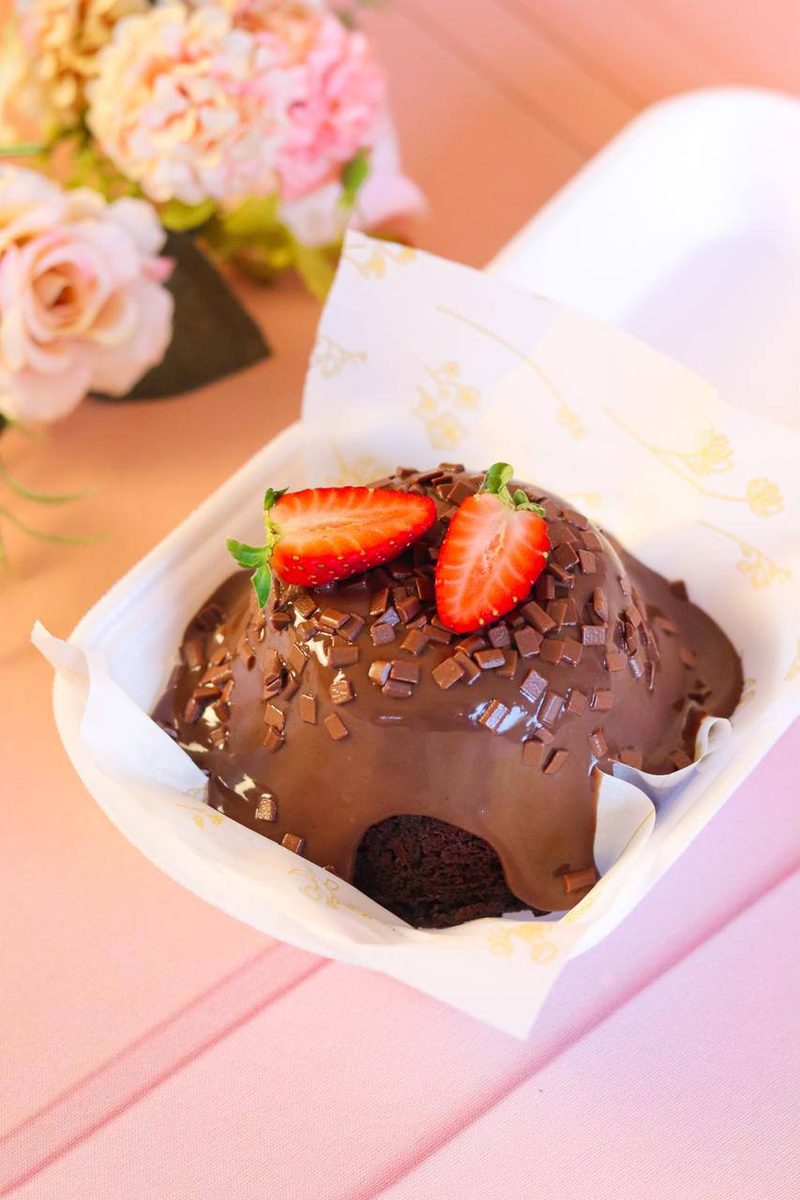 Bolo vulcão de chocolate